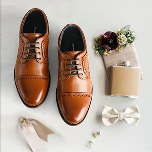 Bruno Marc Oxford Leather Dress Shoes for Boys